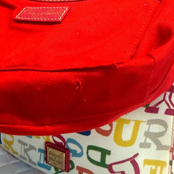 Dooney and Bourke Pebble Leather Small Kiley Hobo Pink Strap Y2K - Picture 11 of 11